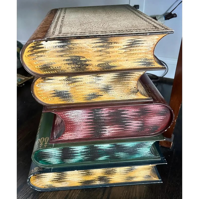 Vintage Italian Tole Book Stack Table gallery