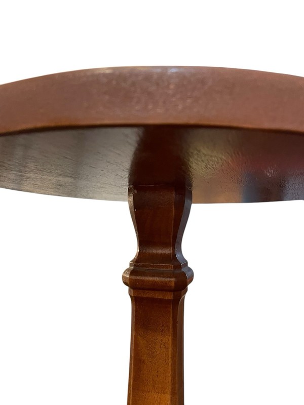 Vintage Solid Oak Four Footed Pedestal Stand Table 36”Tx12”W Treenail Fasteners gallery