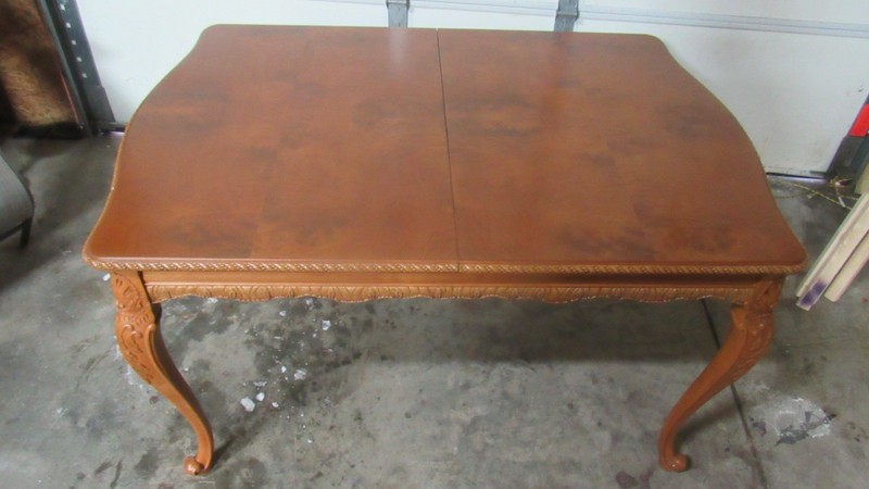 French Antique Dining Room Kitchen Table Carved gallery