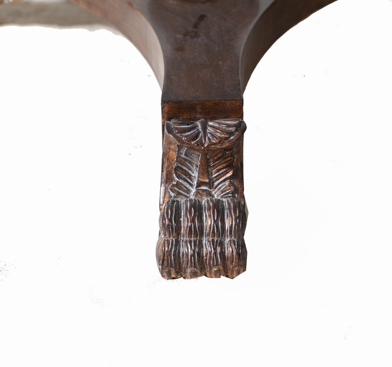 Regency Revival Centre Table Mahogany Claw Feet gallery