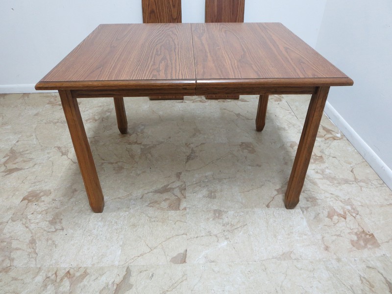 Brandt Ranch Oak Rustic Lodge Dining Room work Table Mid Century Cowboy cabin gallery