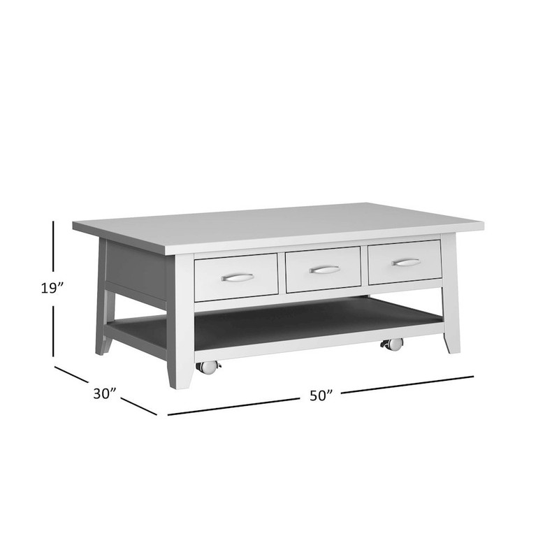 Rustic Farmhouse Solid Wood 50" Coffee Table gallery