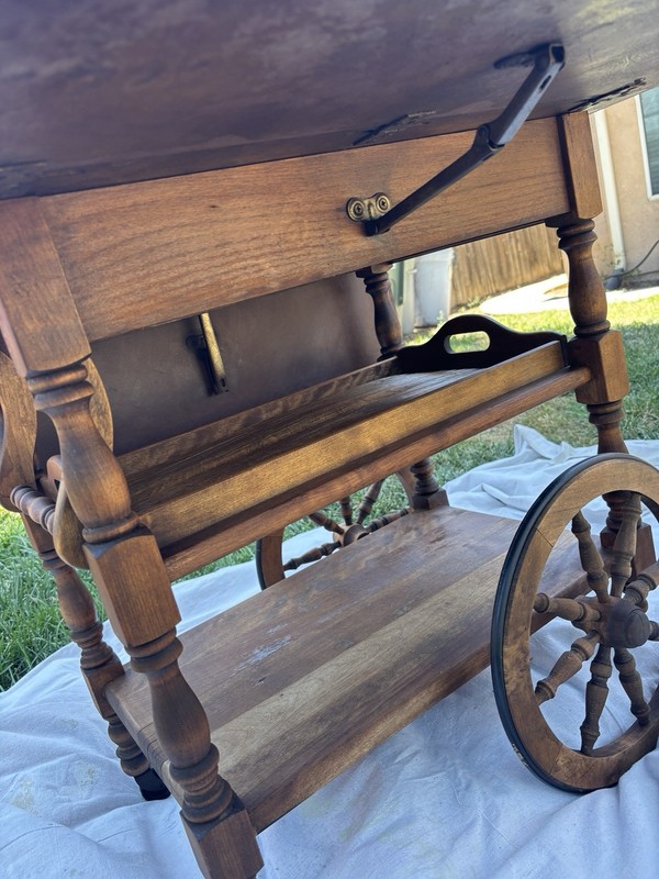 Tea Table Antique French Walnut Wood