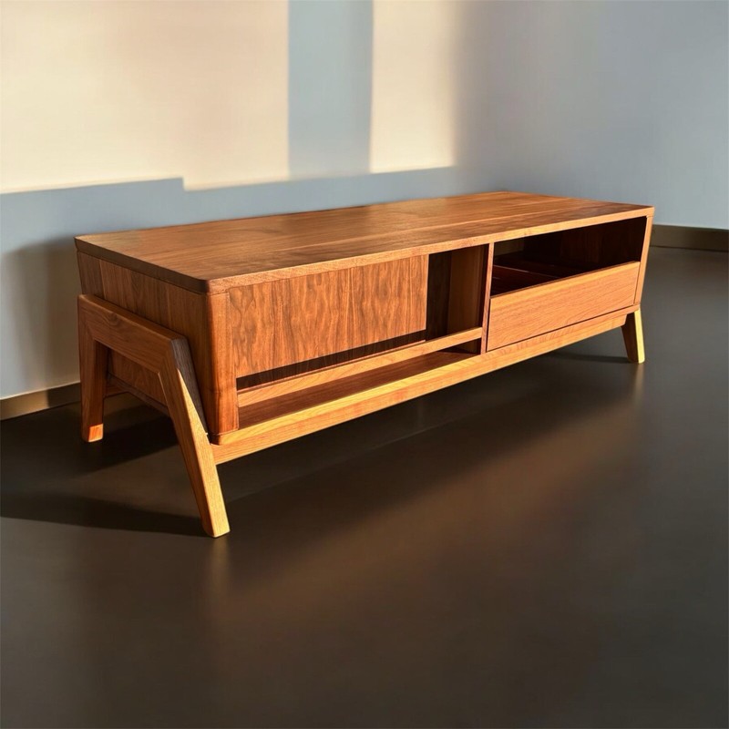 Modern Mid Century Style Whiskey Console Table