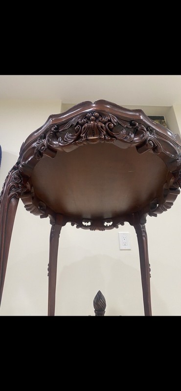 Walnut Carved Console Table Antique 19th Century French Louis XV In Mahogany gallery
