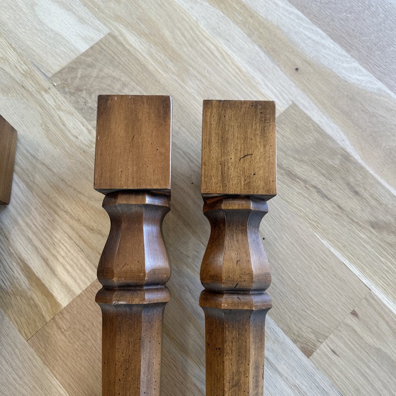 Set of 4 Solid Wood Dining Kitchen Table Legs 28.5" tall gallery