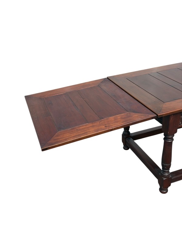 antique large dining stretcher base pub tavern table 11ft extension baroque gallery