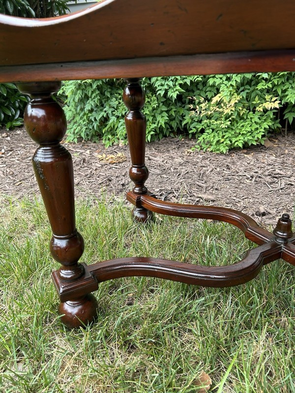 Antique Mahogany Tray Top Coffee Table with Carved Legs – 39.5” x 26” gallery