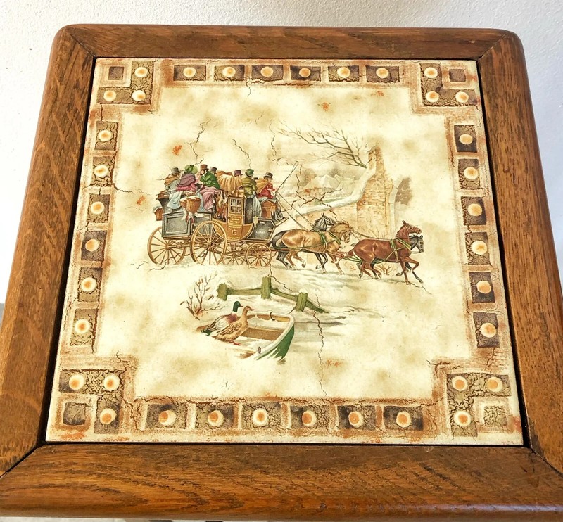 French art deco table, two-tiered stands (set fo 2), table with horse and carria gallery