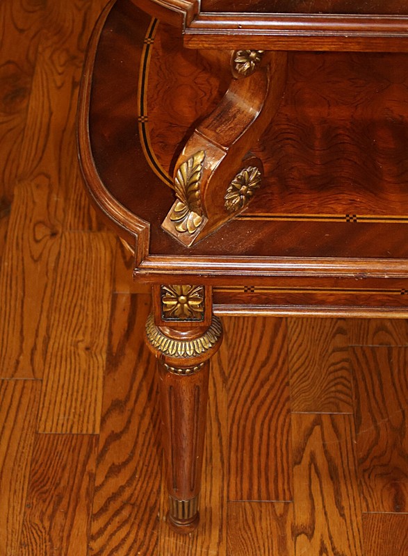 Used Astoria Grand Louis XVI Style Glass Top End Table gallery
