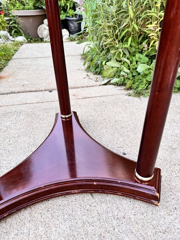 Mid 20th Century Regency Style Marble Pedestal Side Table from Bombay Company gallery