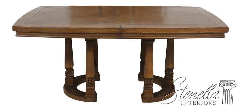 L55534: ROM WEBER Oak Dining Room Table w. 3 Leaves