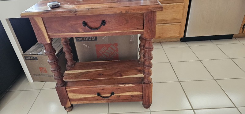 Mangowood Realwood Table With 2 Drawers