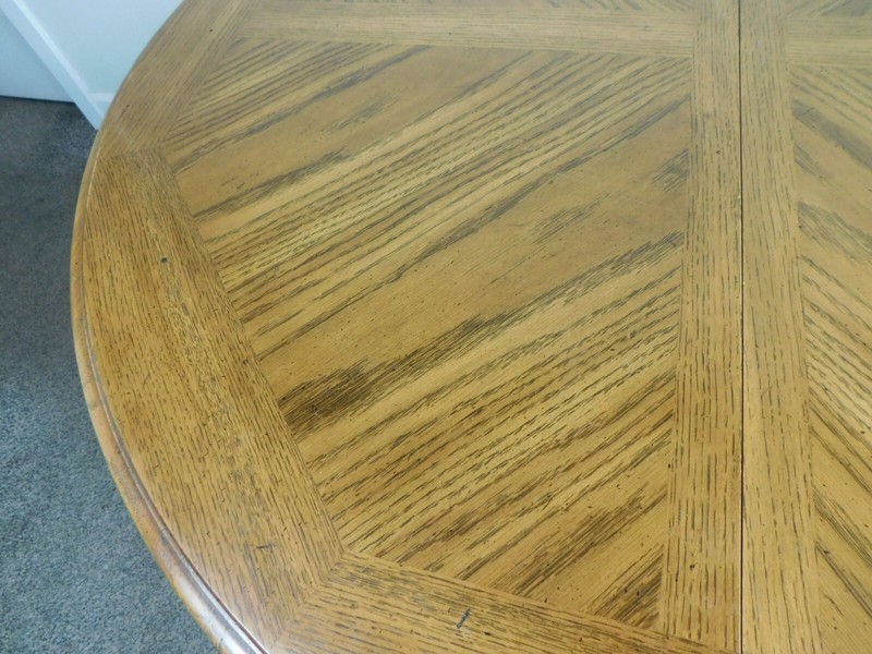 Thomasville Dining Kitchen Table 44"-6.5FT Banquet Burl Walnut French Provincial gallery