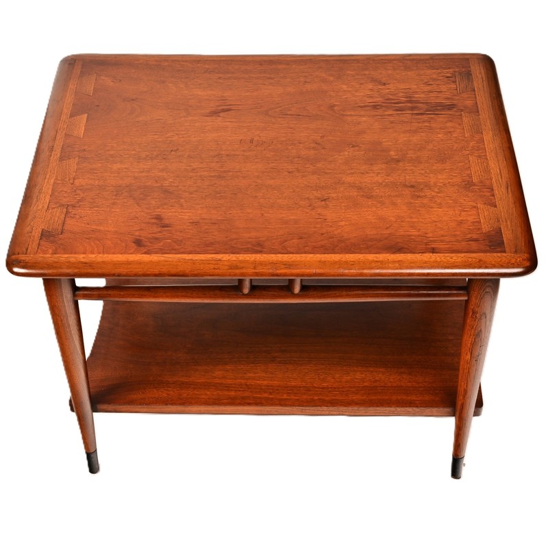 LANE Original Vintage Signed Mid Century Modern Dovetail Accent End Coffee Table gallery