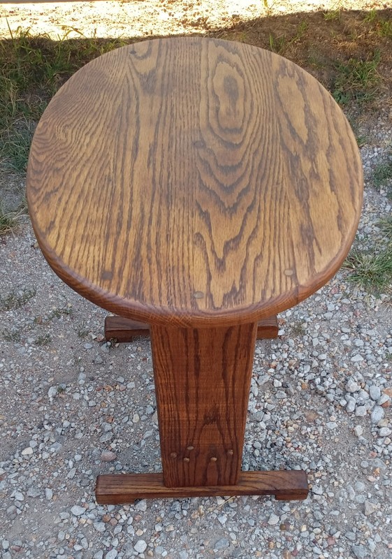 Oval Oak Bookshelf Table / Side Table (BST-8) gallery