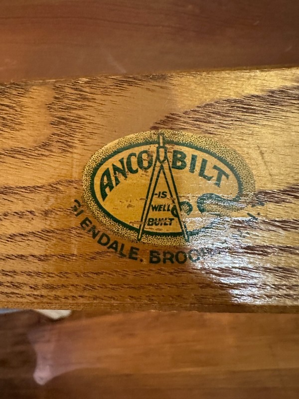 Vintage Wood Anco Bilt Collapsible Drafting Table Folds Very Nice gallery