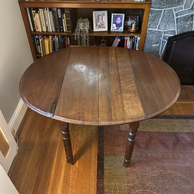 Antique Victorian Solid Walnut Drop-Leaf Table, 1880–1900 gallery