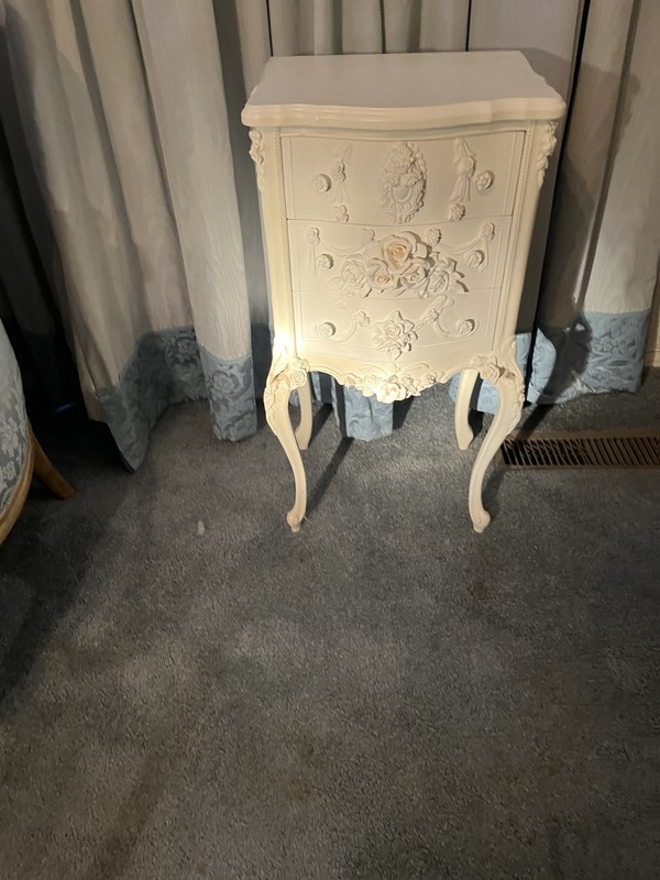 Antique Nite Stands pr.Circa 1890 . Appliqués Applied To Embellish Decor.