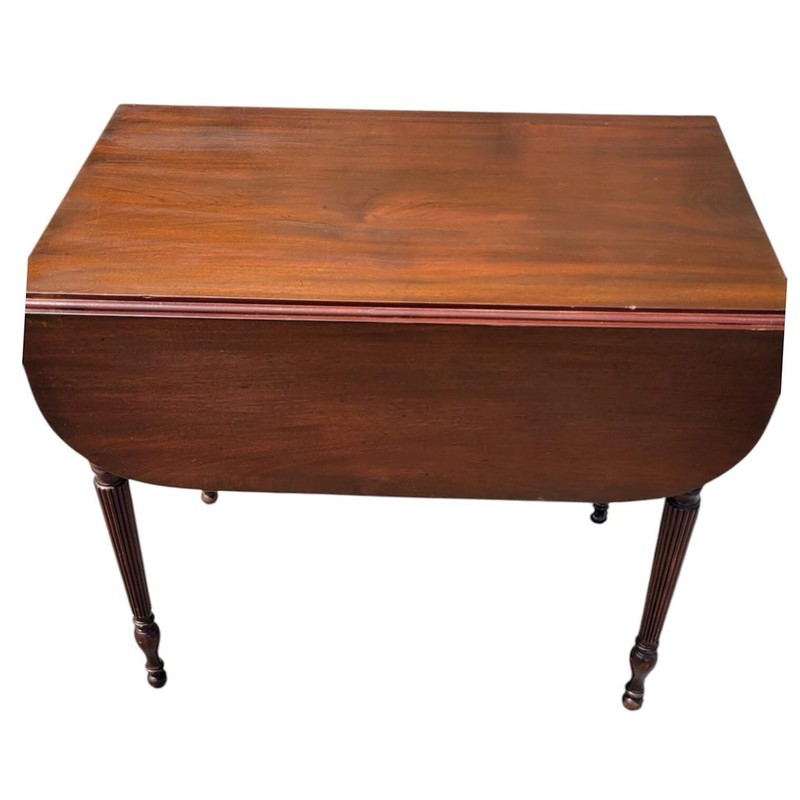 1920s American Victorian Mahogany Drop Leaf breakfast Table-Antique Furniture gallery