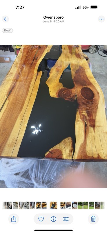Black River Cedar Coffee Table 3’/4’ Epoxy Resin Coffee Table