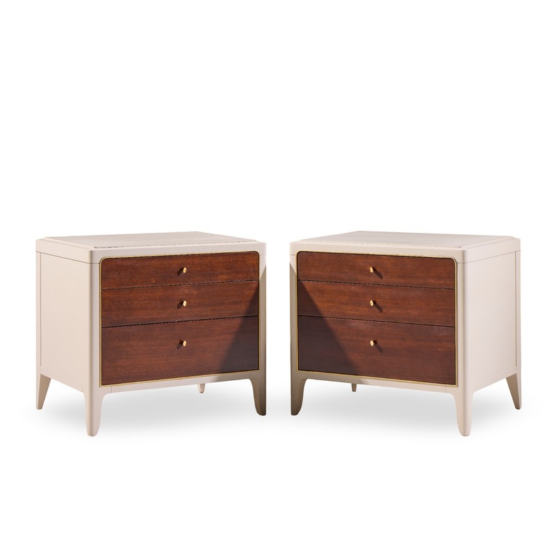 Barbara Barry for Baker Furniture Sofa Corner Side Table Nightstand – Pair