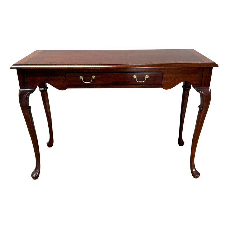 Vintage Hickory Chair James River Collection Mahogany Queen Anne Style Console T