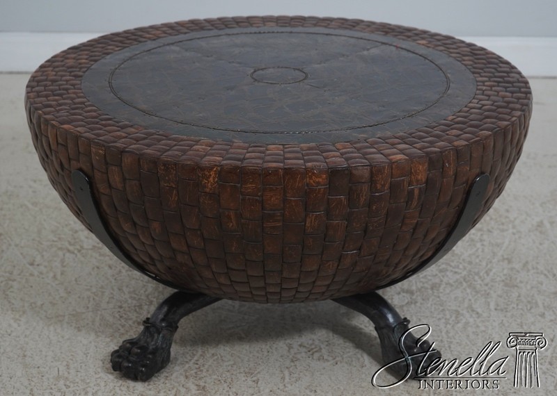 L72145: Coconut & Bronze Mounted Coffee Table gallery