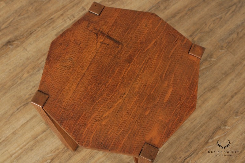 Stickley Brothers Antique Mission Solid Oak Octagonal Lamp Table gallery