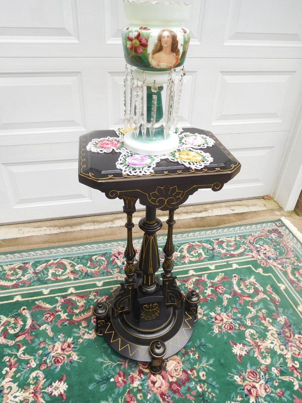 OUTSTANDING VICTORIAN RENAISSANCE EBONIZED PEDESTAL gallery