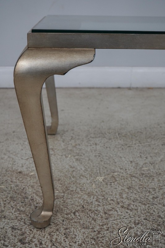 60023EC: Heavy Iron Base Decorator Glass Top Coffee Table gallery