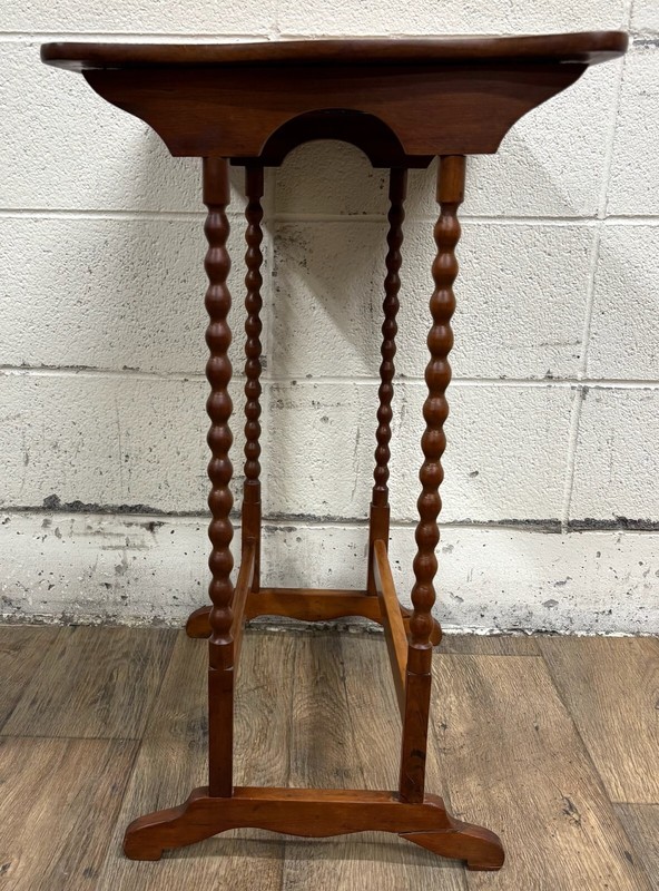 Antique Victorian Spindle Leg Bobbin Leg Side Table gallery