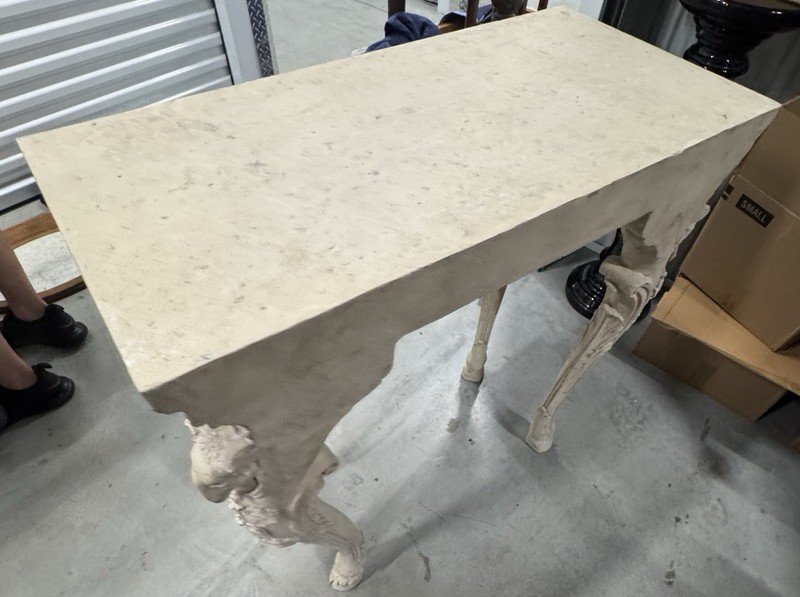 Cast Stone Ram Head Medusa Console Table gallery