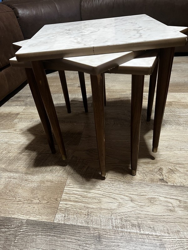 Mid Century Modern Square Stacking/Nesting Tables gallery