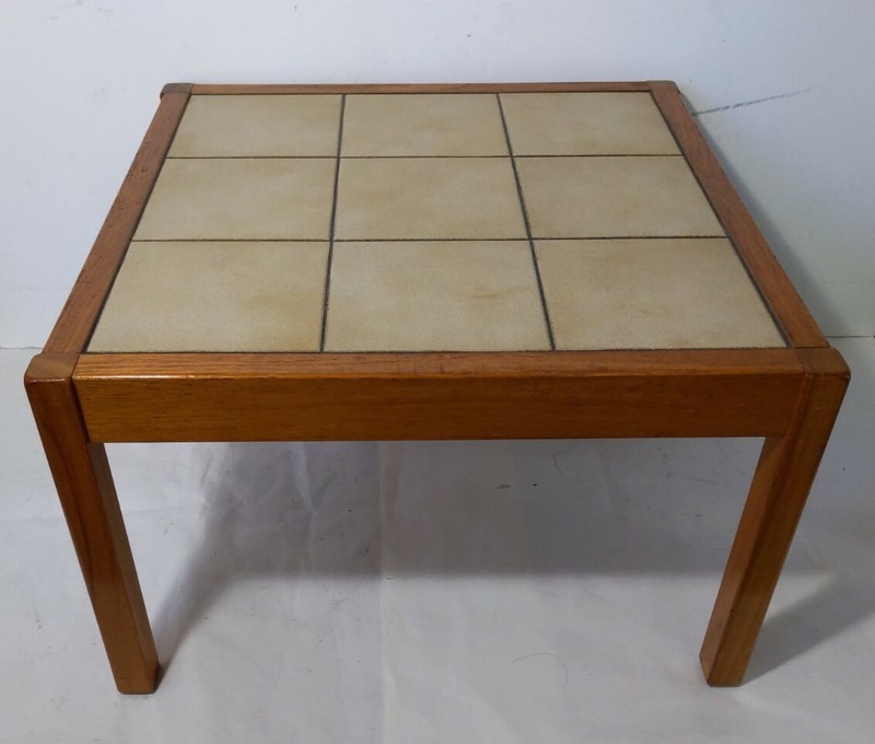 Vintage Gangso Mobler Denmark Mid Century Danish Modern Tile Top Teak Wood Table gallery