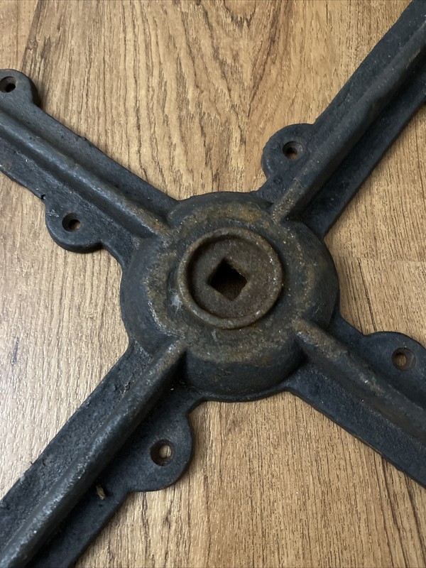 Antique Cast Iron Table Base Bistro Bar Repurpose Steampunk gallery