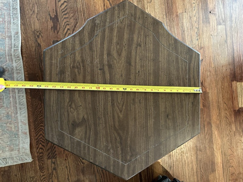 Vintage Mcm Octagon Side Table With Storage gallery