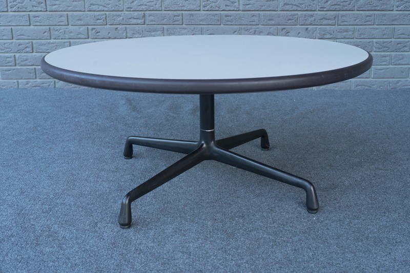 Mid Century Modern Eames Round Aluminum Group Coffee Table – 36