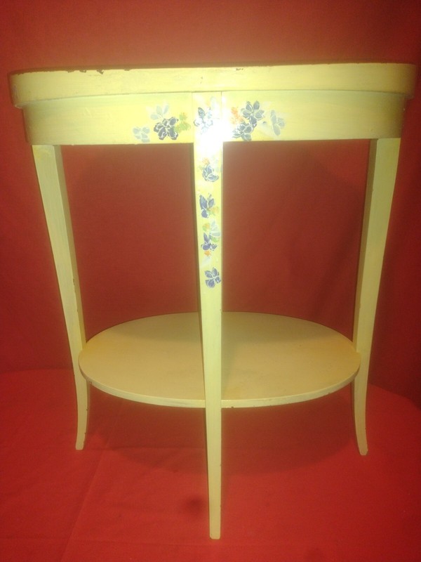 Vintage Mersman Yellow Hand Painted Table.