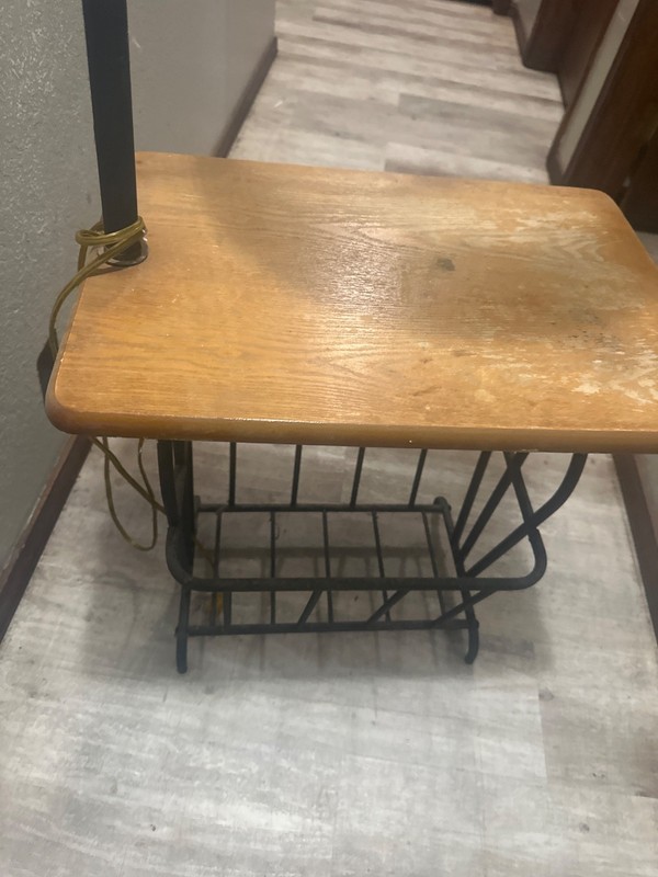 End Table Lamp Magazine Rack Vintage gallery