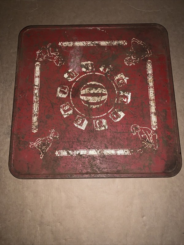 50’s ABC Children Red Metal Folding Table F.C. Castelli Co.