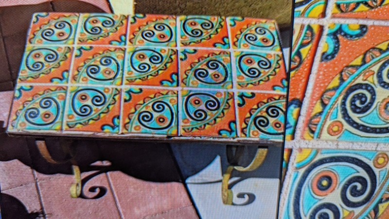 Table Arts And Crafts Tile And Wrought