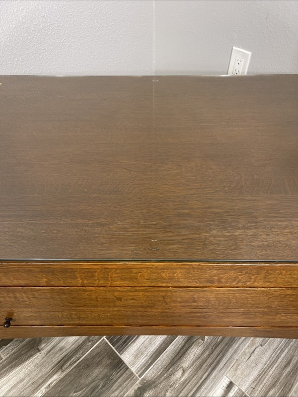 Stickley Harvey Ellis Rectangular Storage Cocktail Table solid Oak 89-743-032 gallery