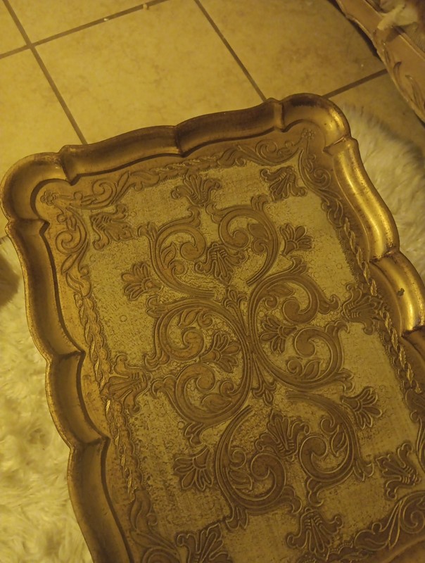 Italian Florentine Antique Gold Nesting Tables Set of Three