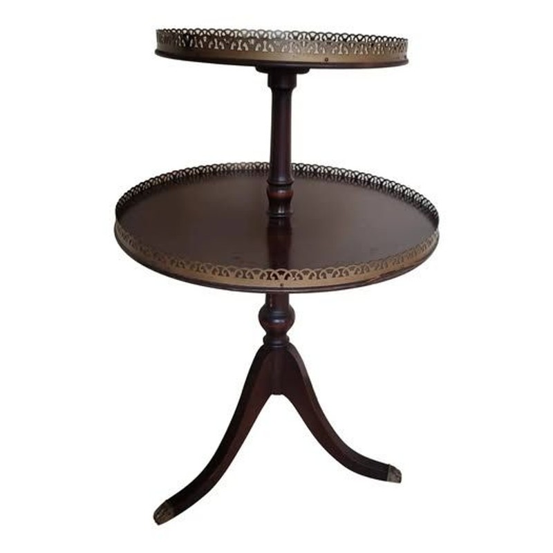 Ferguson Bros 2-Tier Mahogany Dessert Table