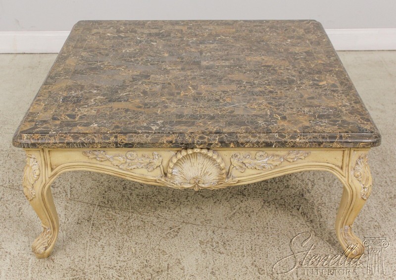 59757EC: MAITLAND SMITH Marble Top French Coffee Cocktail Table gallery
