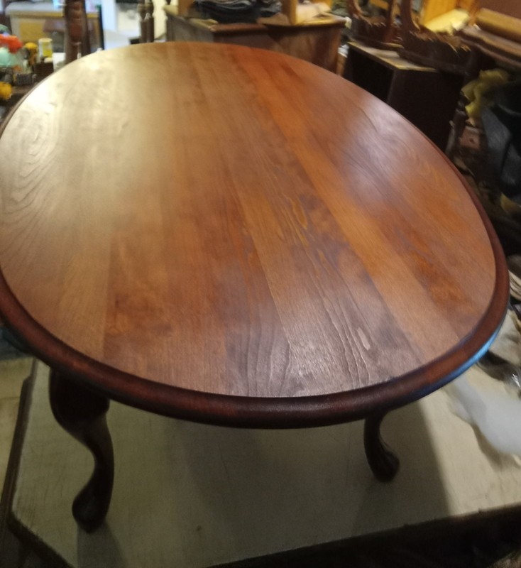 Mid Century Cherry Oval Coffee Table by Century (CT-349)