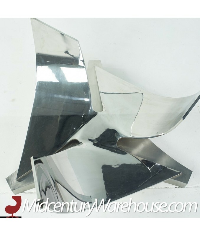 Ron Seff Polished Chrome, Stainless Steel and Glass Coffee Table gallery