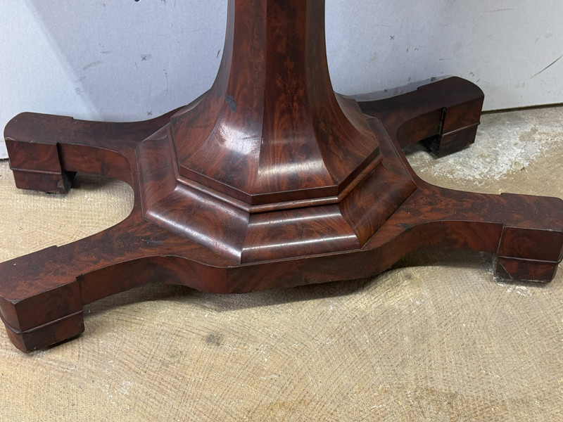 antique empire Meeks card game console table flame mahogany 1830 gallery