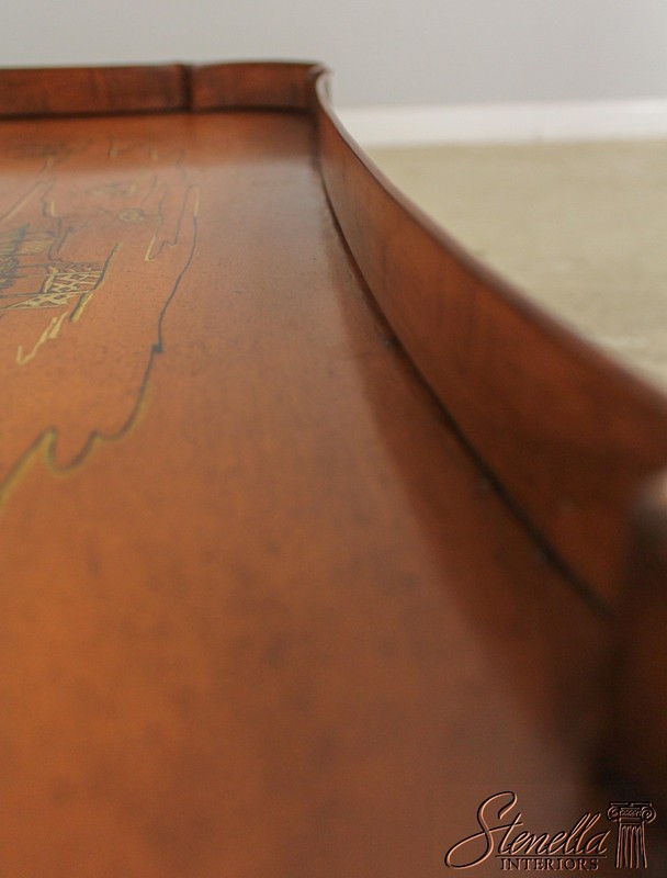 57725: Chinoiserie Toleware Tray Top Folding Coffee Table gallery